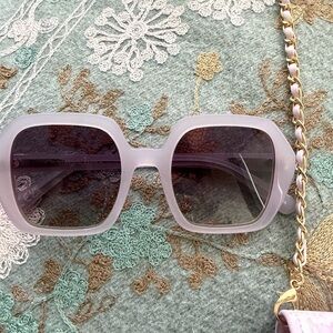 LoveShackFancy Sunglasses & Case Like New